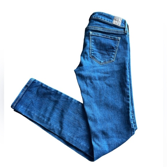 American Eagle Stretch Jeans Skinny Size 8 Dark Wash Zipper Button Closure - Picture 1 of 16